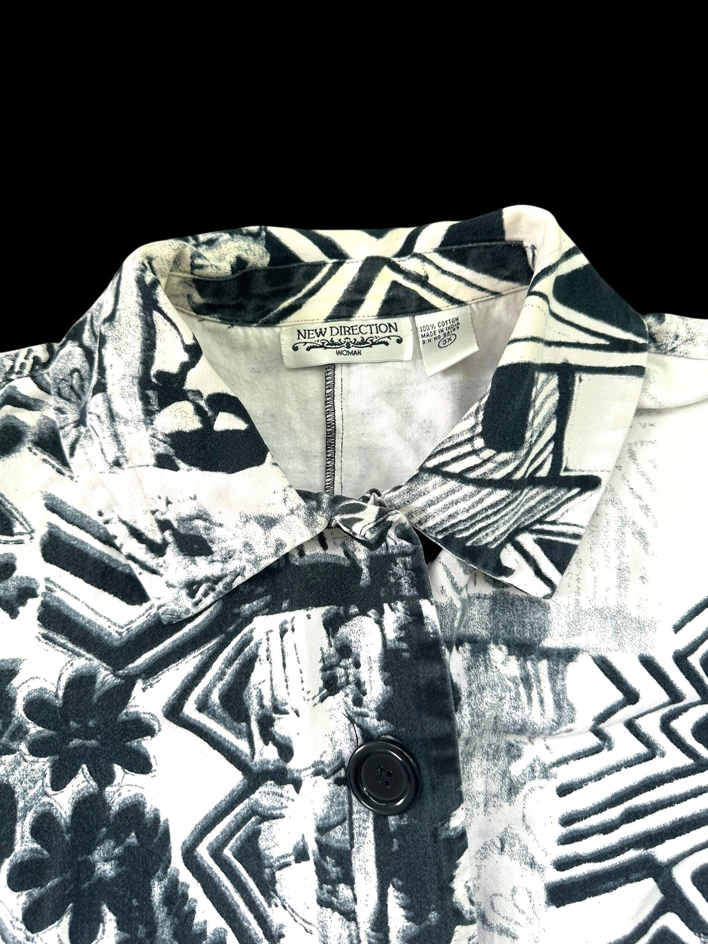 New Direction Abstract Shirt Jacket Shacket