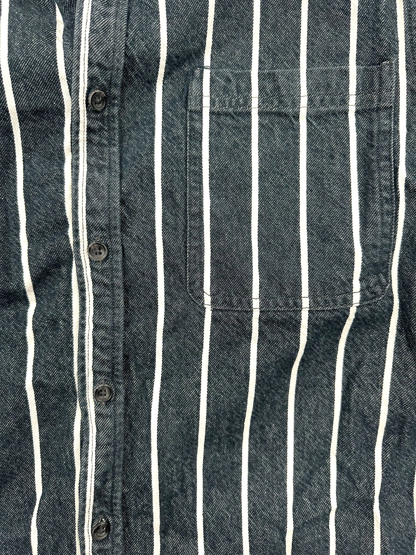 Topman Men's Blue and White Striped Button Down