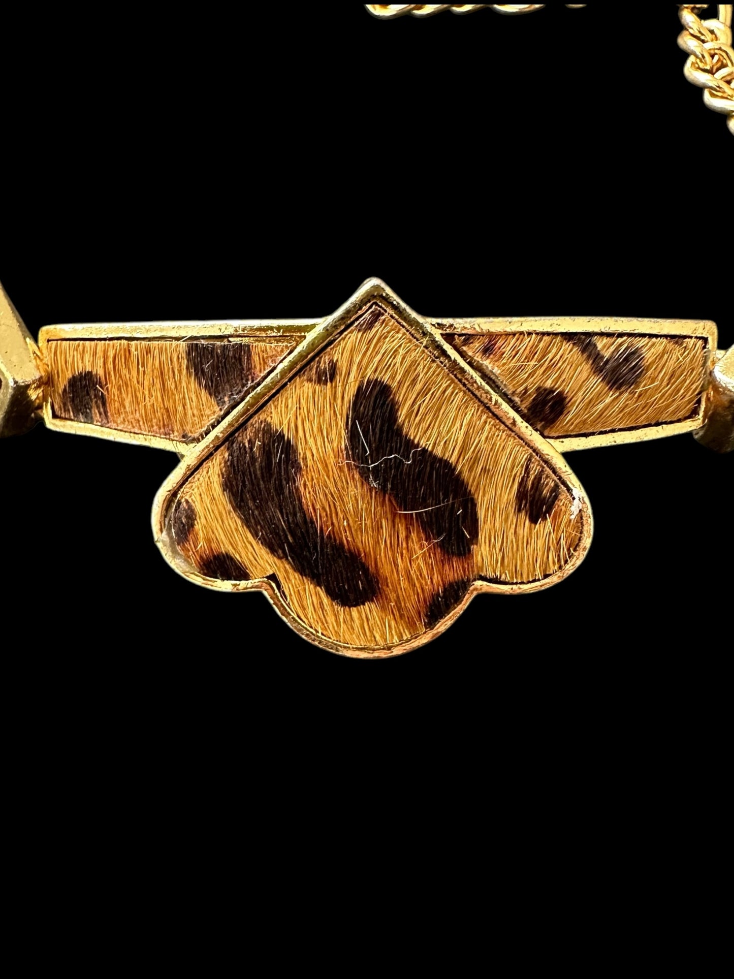 Vintage Leopard Print Fur Bracelet