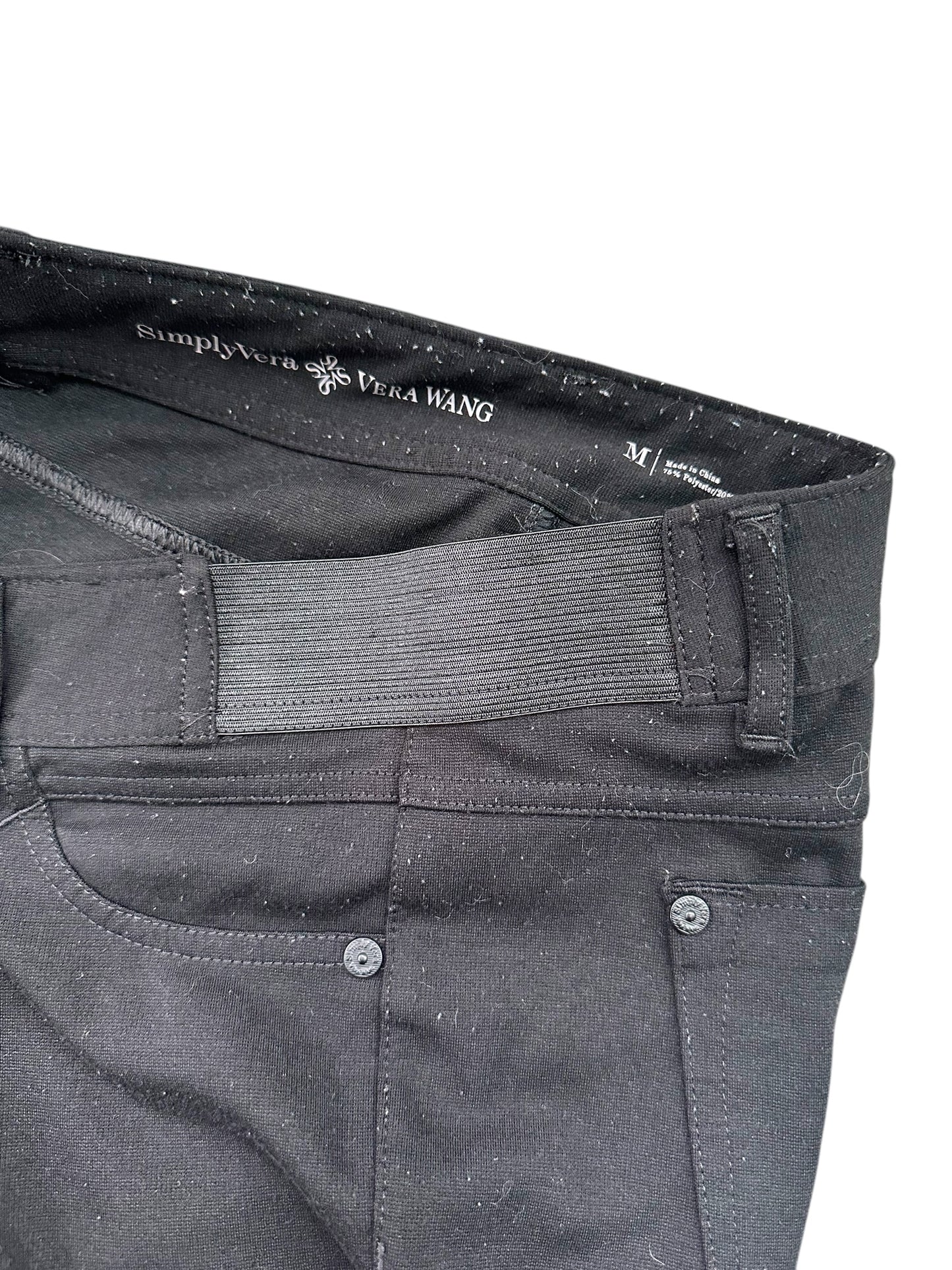 Simply Vera by Vera Wang Black Stetchy Straight Pants