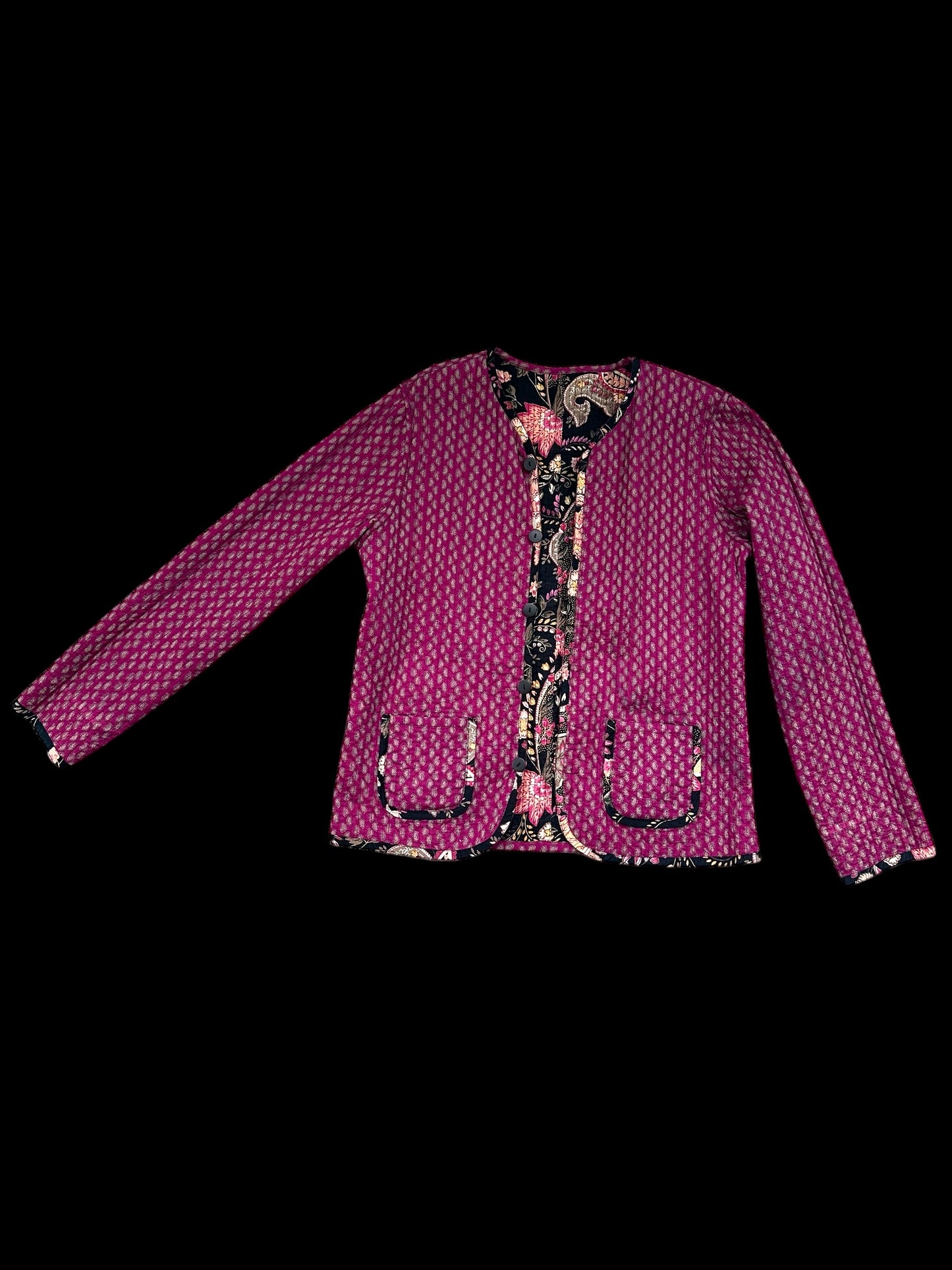 Reversible 80s Paisley Button Up Jacket