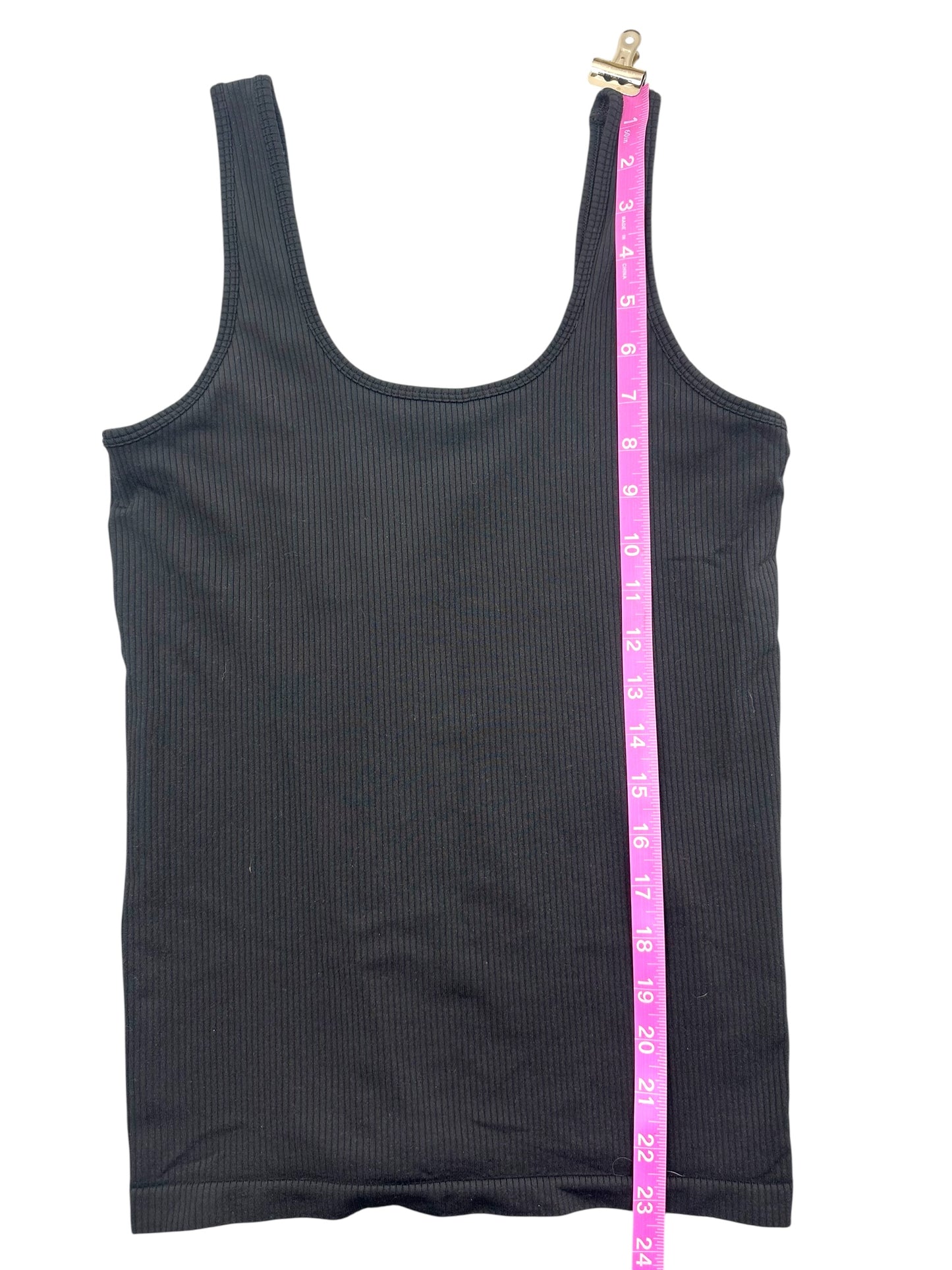 Black Ribbed Tank Top