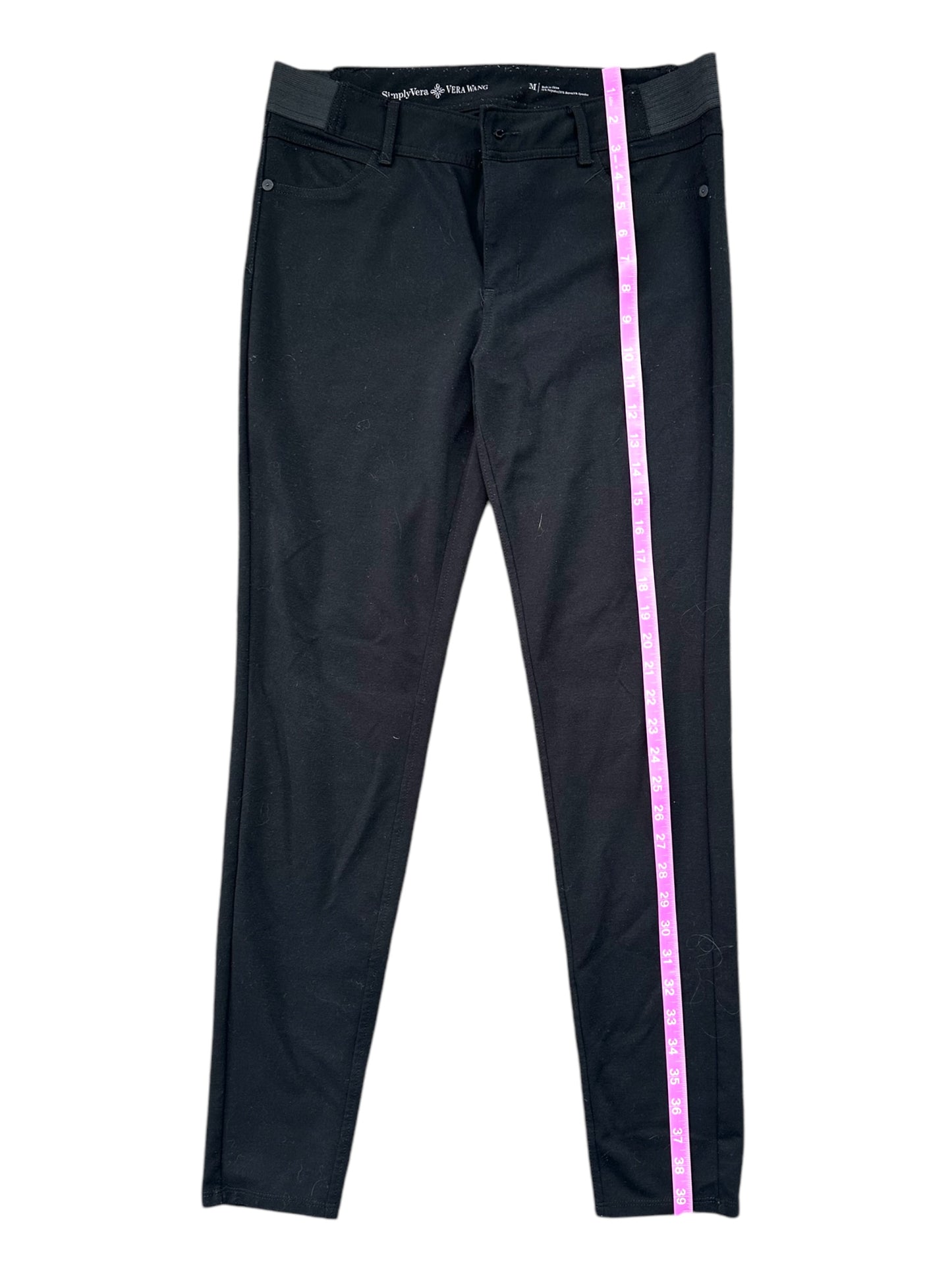 Simply Vera by Vera Wang Black Stetchy Straight Pants
