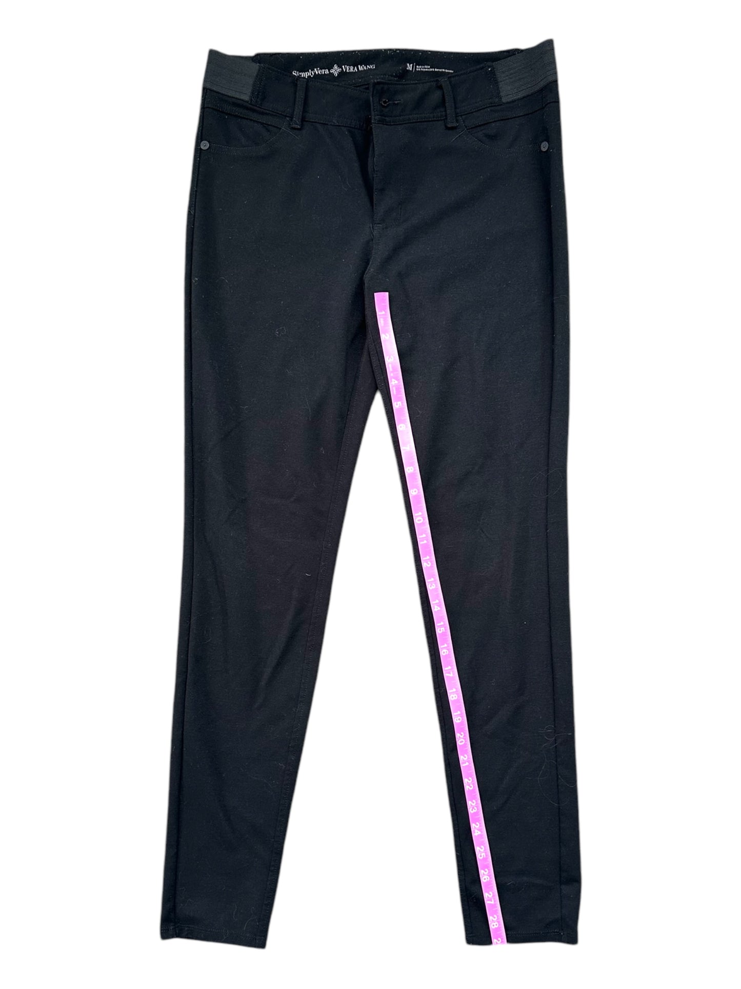 Simply Vera by Vera Wang Black Stetchy Straight Pants