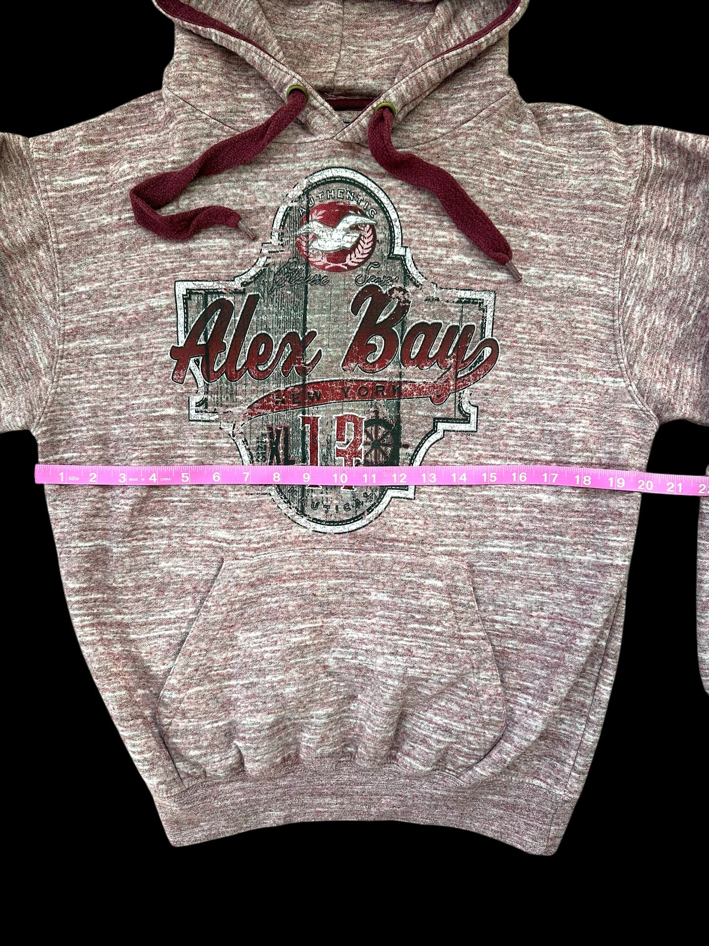 Alex Bay Red Heather Hoodie