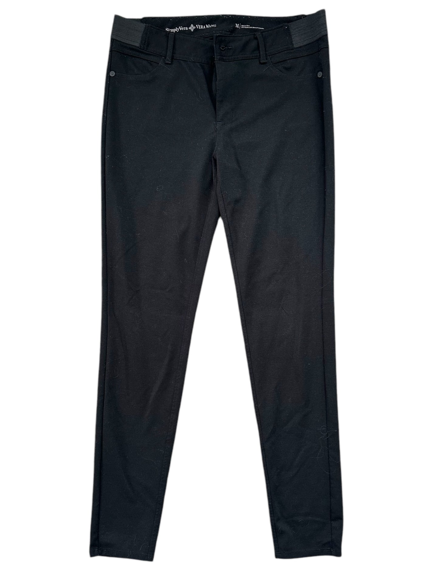 Simply Vera by Vera Wang Black Stetchy Straight Pants