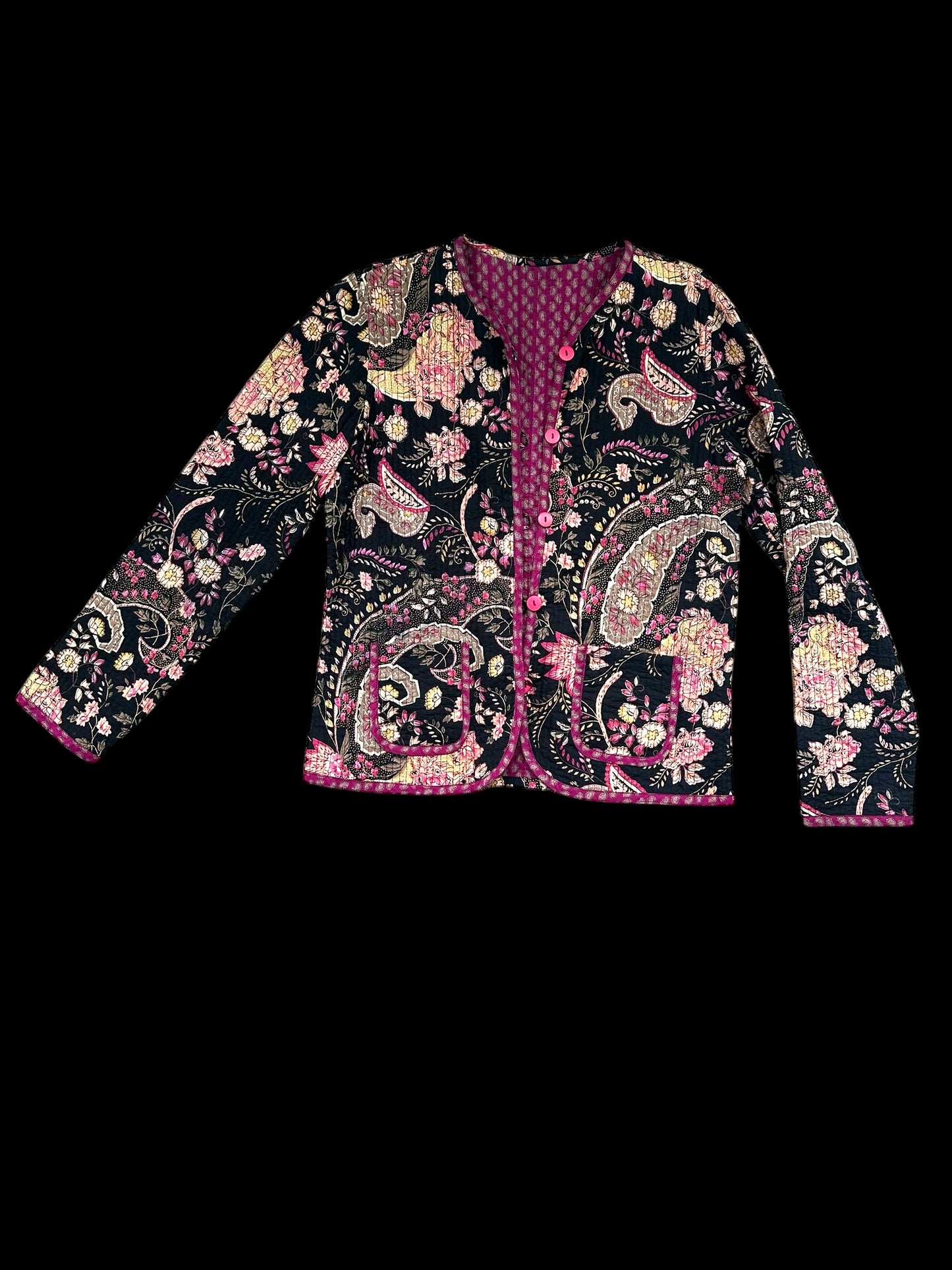 Reversible 80s Paisley Button Up Jacket