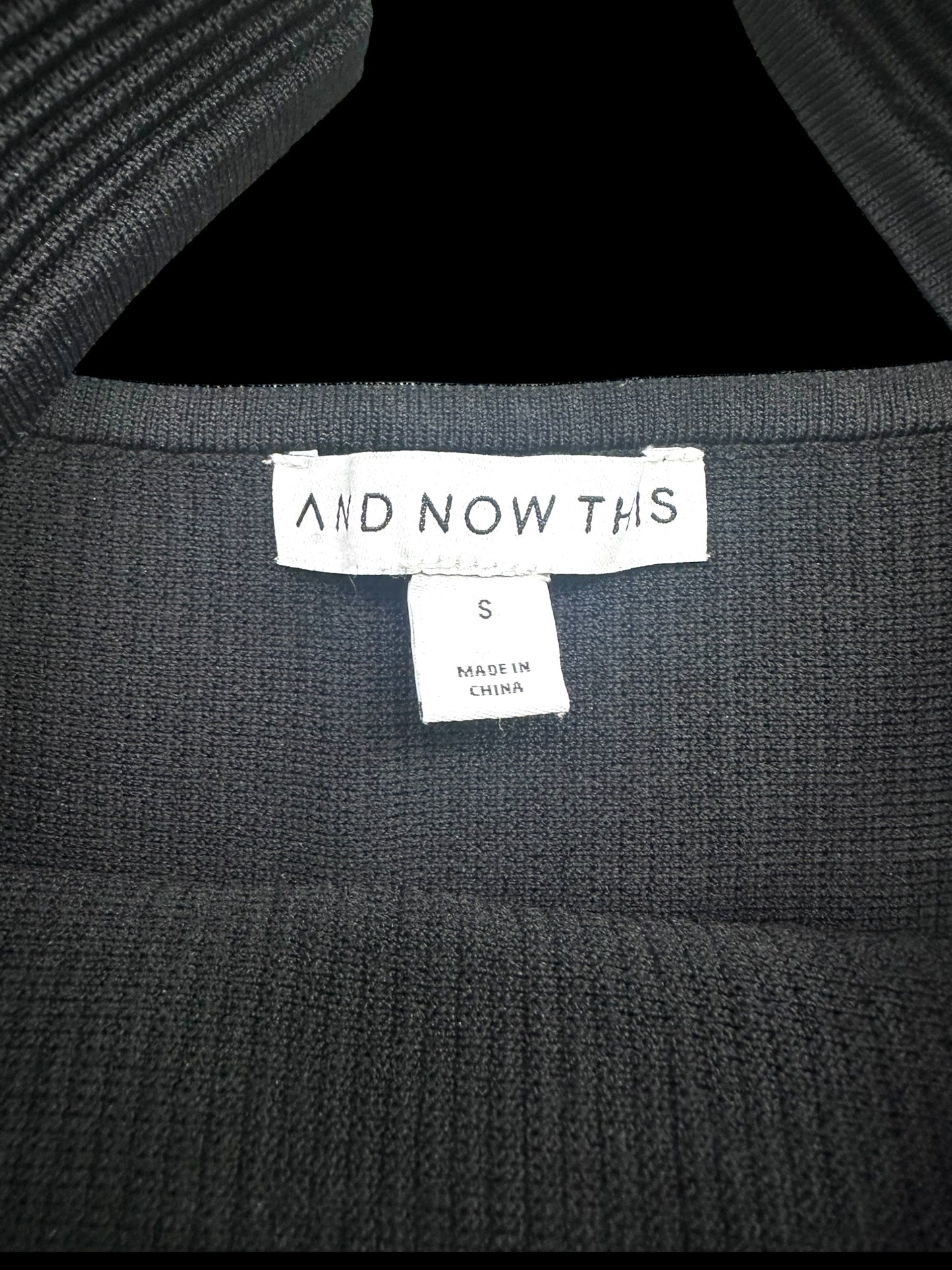 And Now This Ribbed Black Crop Top