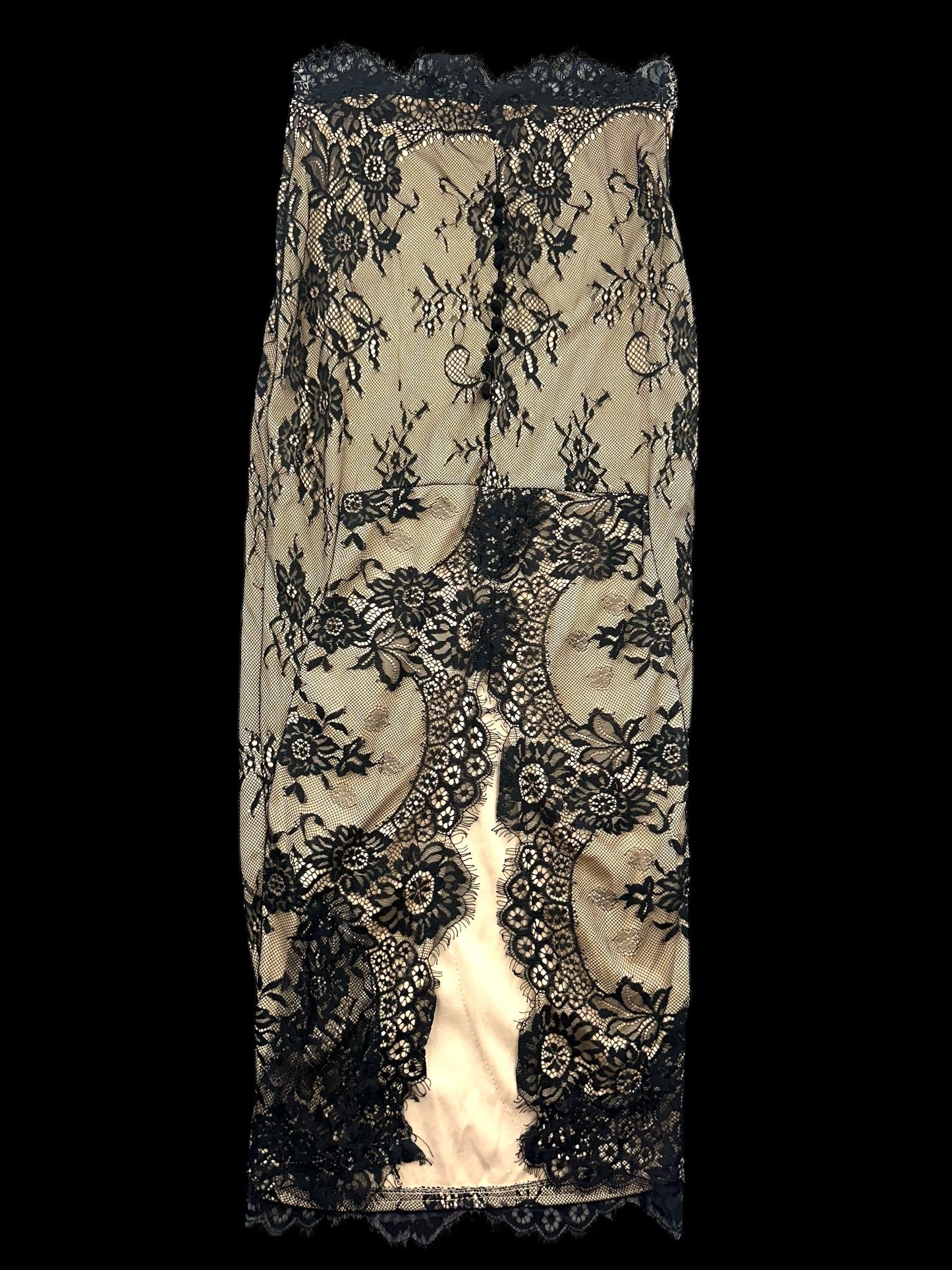 Evening Chantilly Lace Maxi Skirt