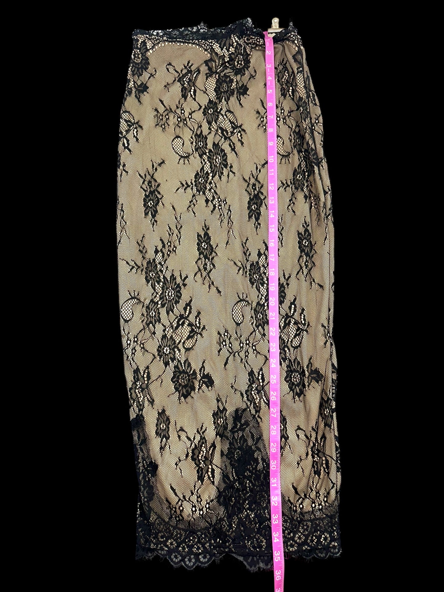 Evening Chantilly Lace Maxi Skirt