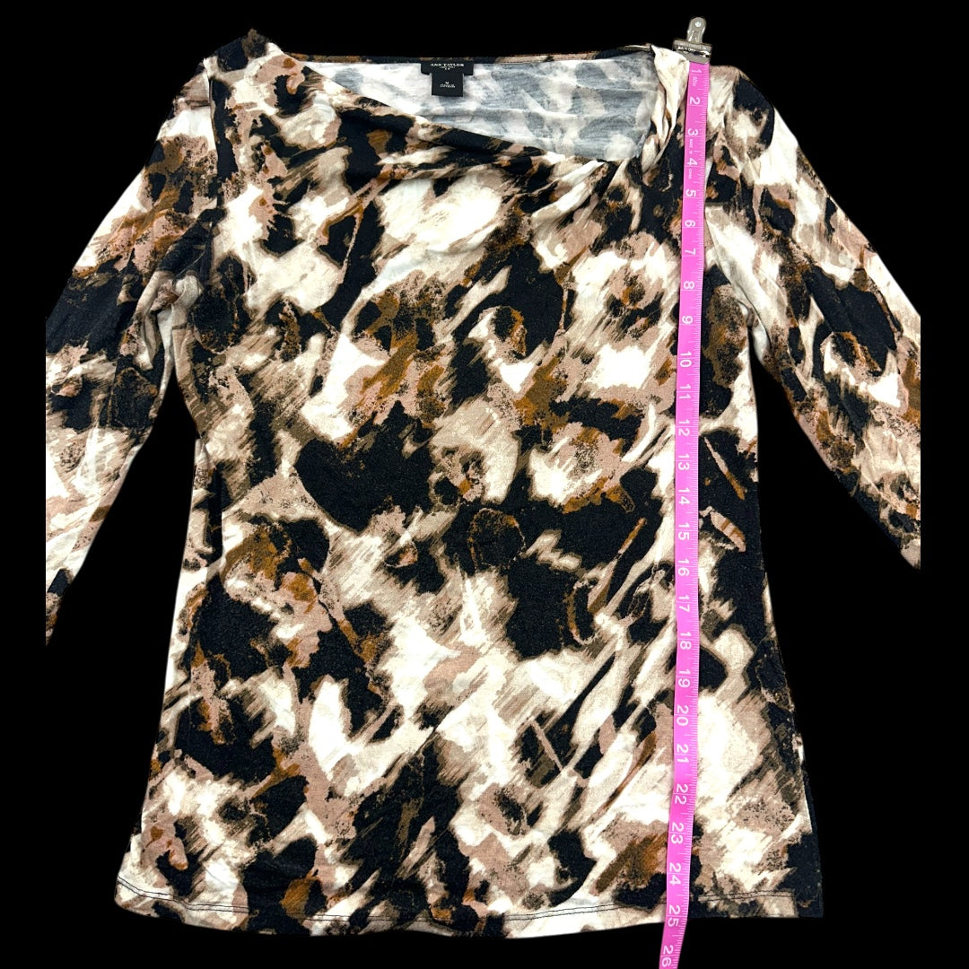 Ann Taylor Long Sleeve Boat Neck Blouse