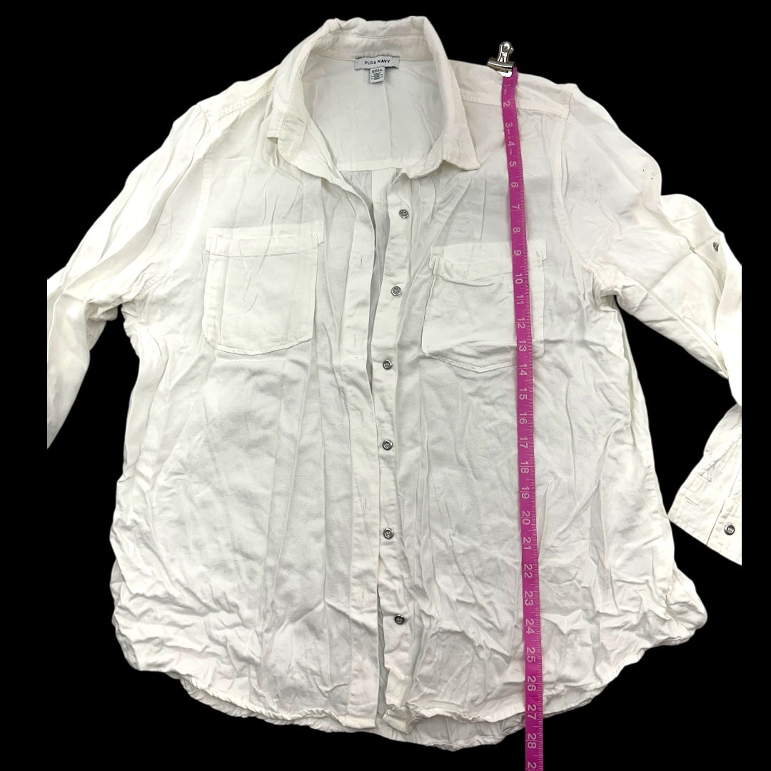 Pure Navy Linen Button Down