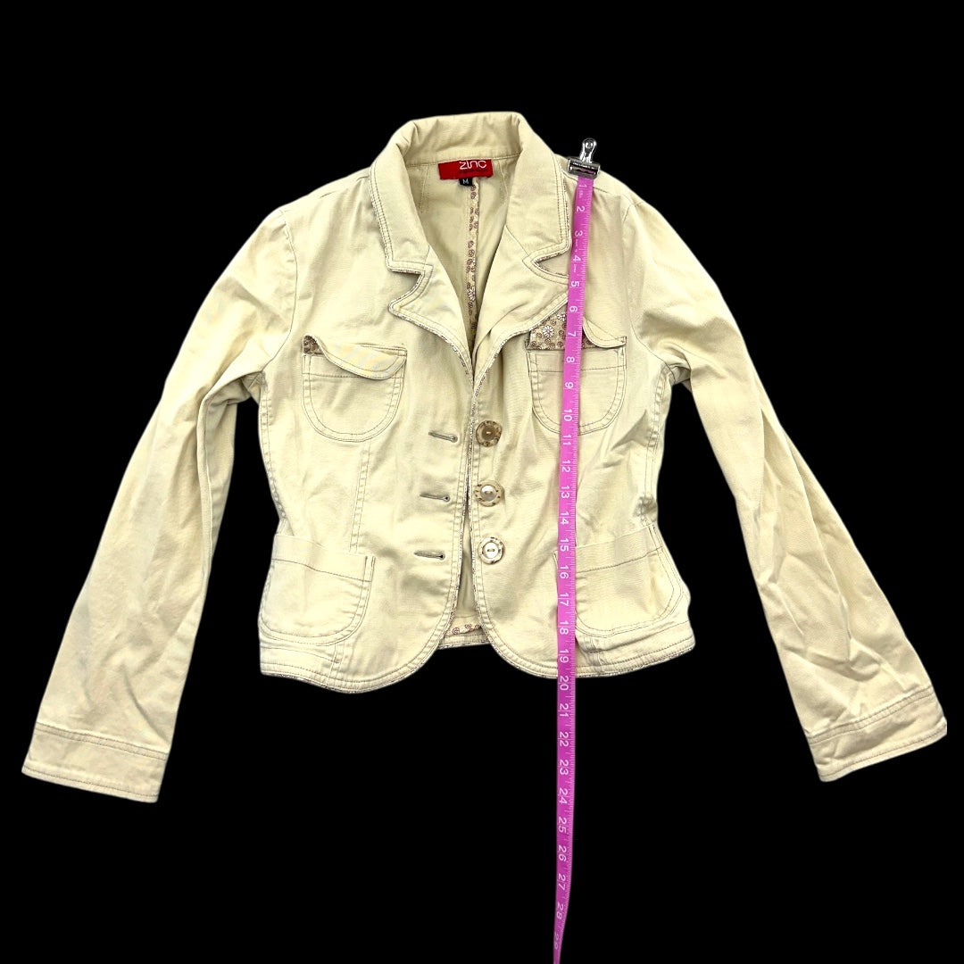 Zinc Soft Buttery Yellow Utility Blazer