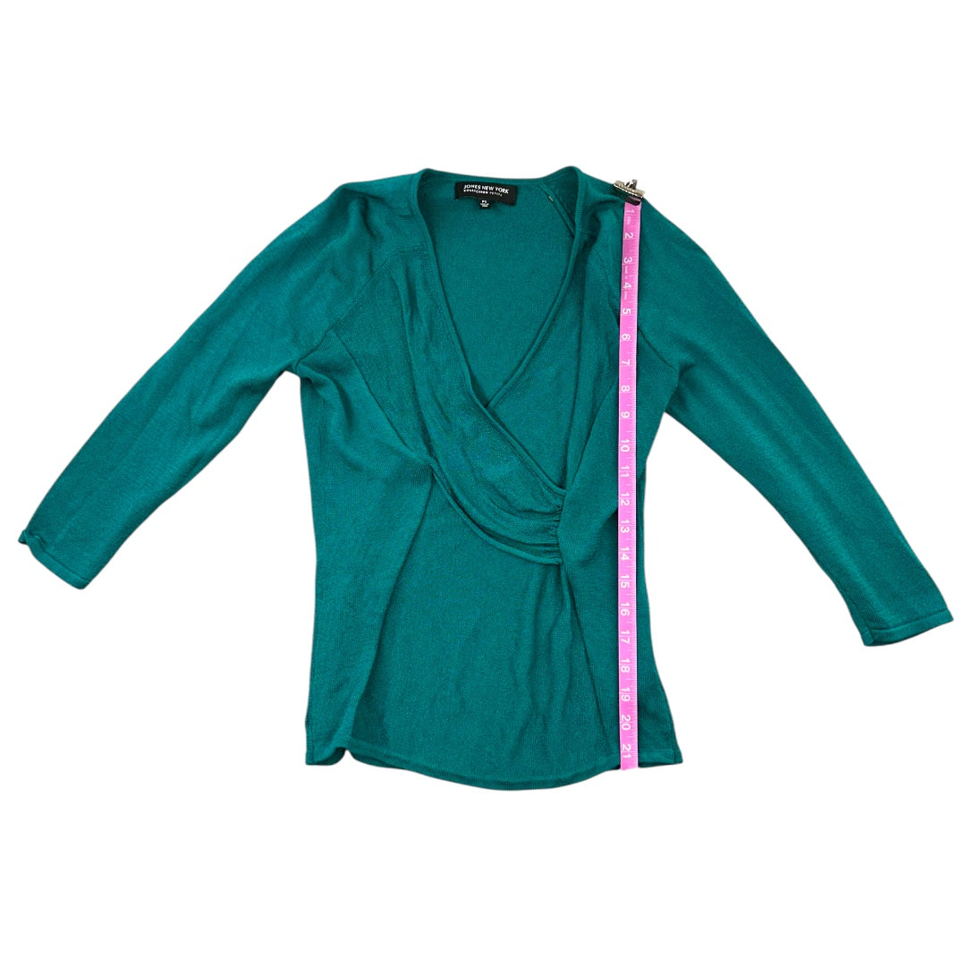 Jones New York Long Sleeve Wrap Top