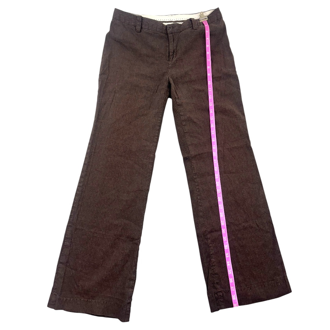 Banana Republic Jackson Fit Wide Leg Chocolate Striped Pants
