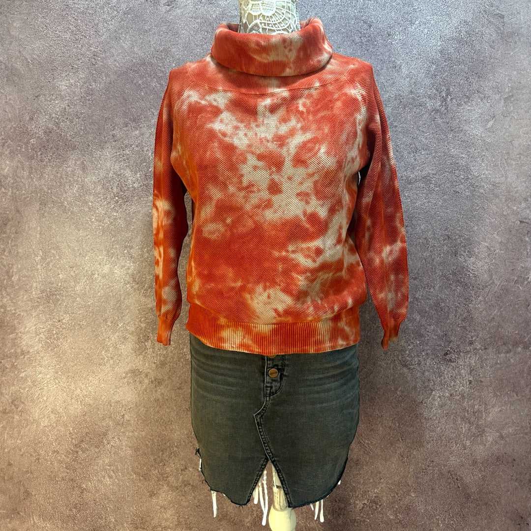 MINNE Tie Dye Cowl Neck Sweatshirt