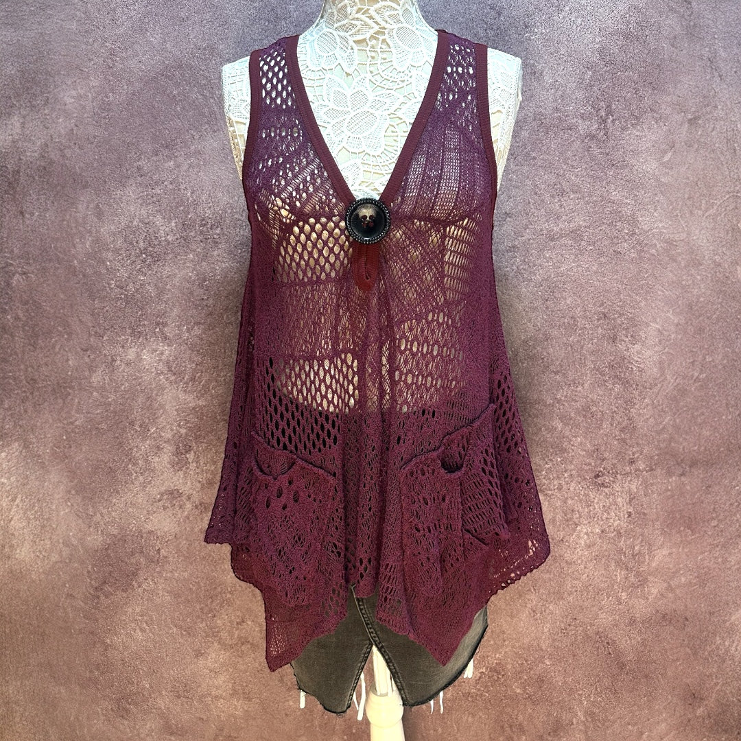 Firmianalily Bohemian Crocheted Vest