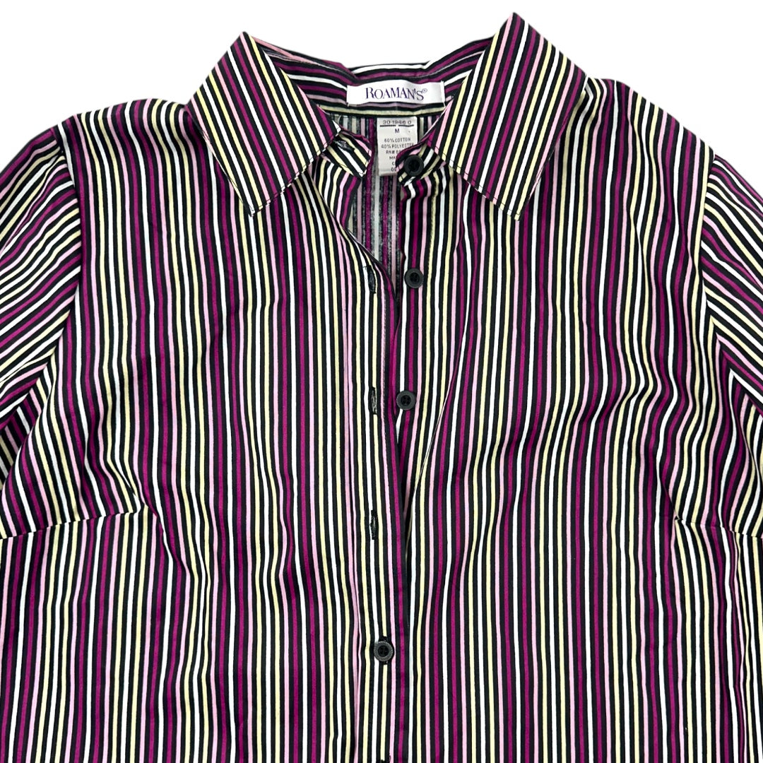 Vintage Roaman's Striped Button Up Shirt