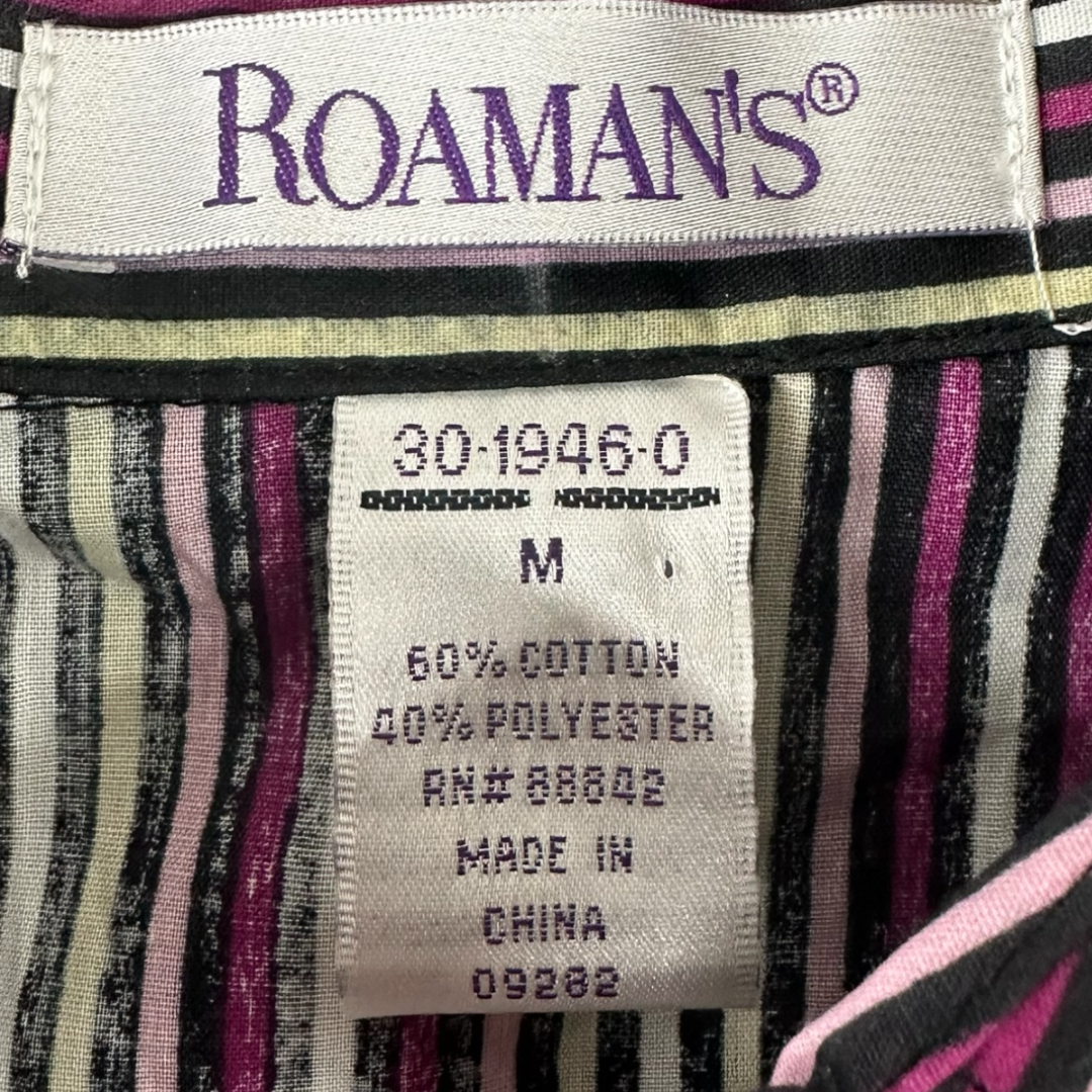 Vintage Roaman's Striped Button Up Shirt