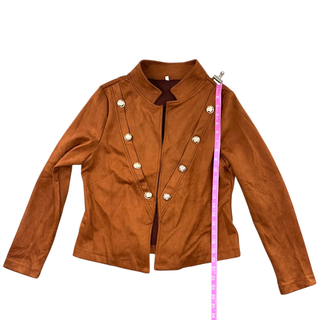 Military Style Faux Suede Jacket