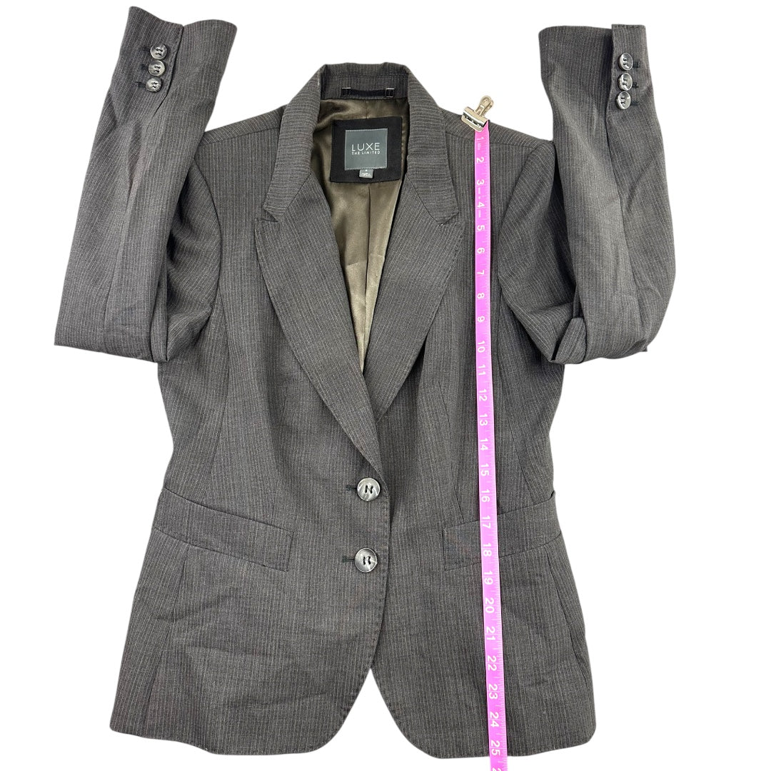 LUXE by The Limited Grey Pinstripe Blazer