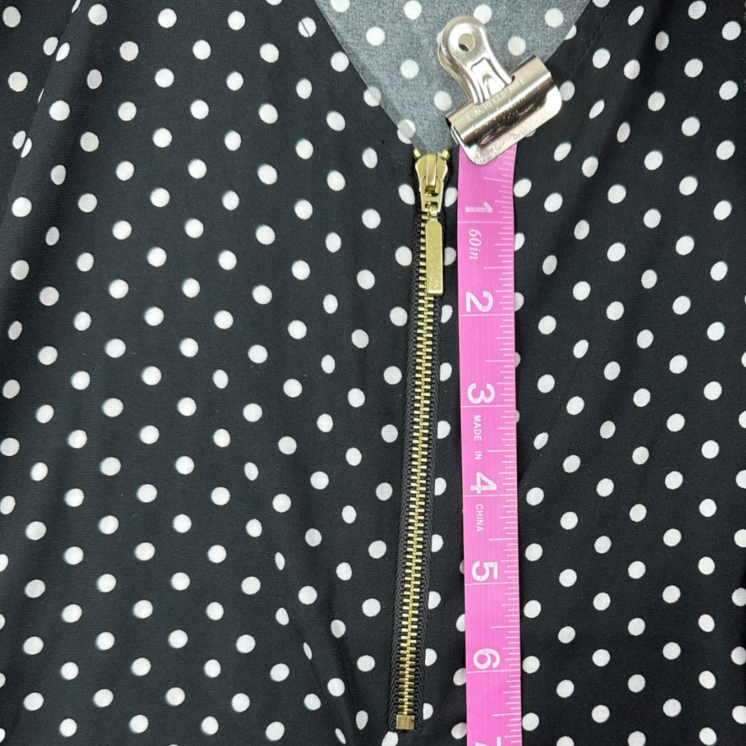 Express Polka Dot Zip Front Gramercy Tee
