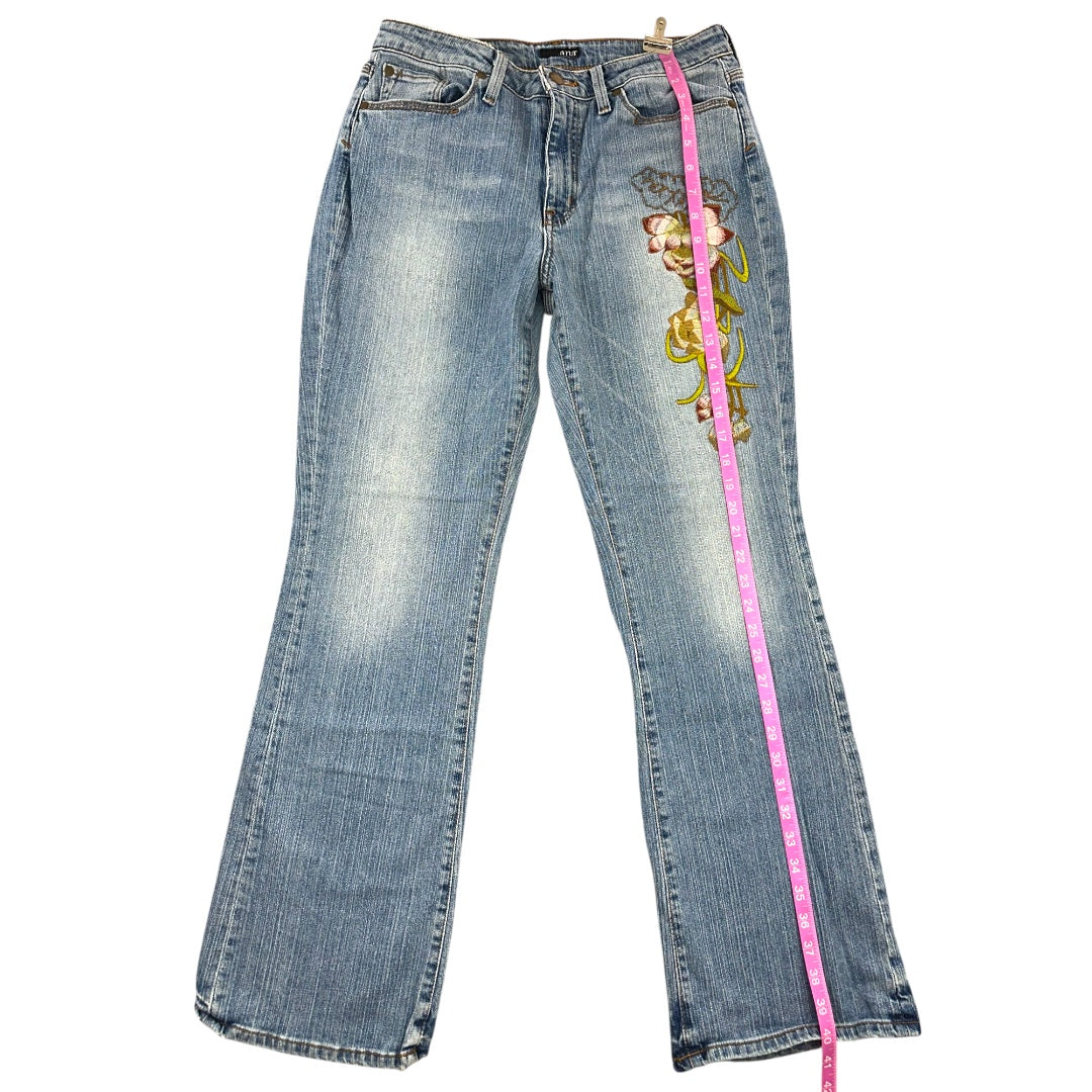 Y2K A.N.A Floral Embroidered Flare Jeans