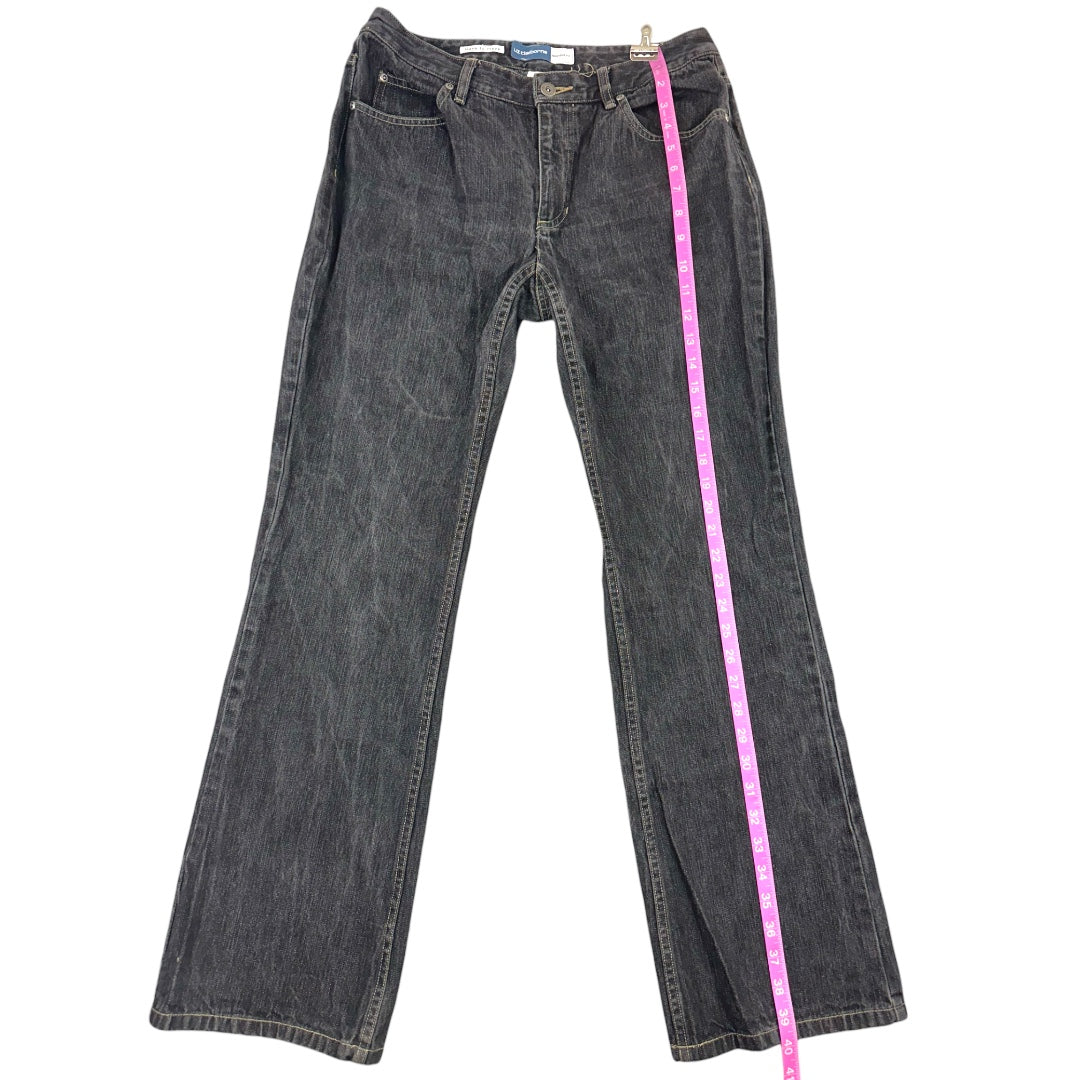 Liz Claiborne Dark Charcoal Washed Straight Leg Jeans