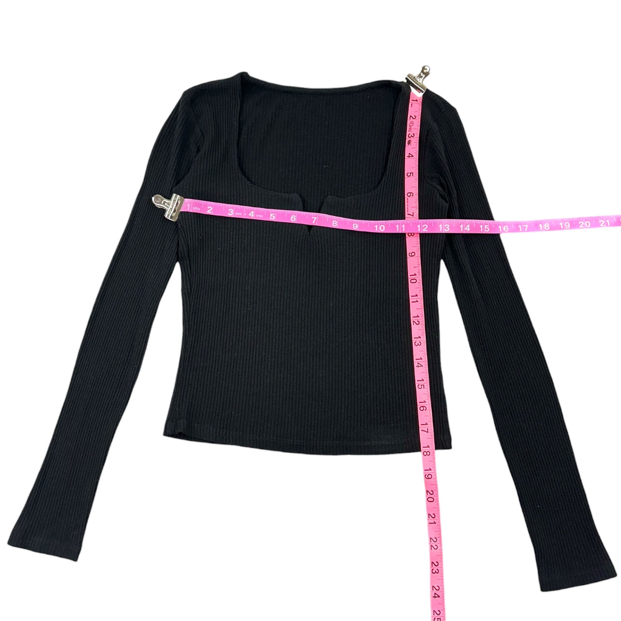 H&M Rib Knit Sweetheart Neck Top