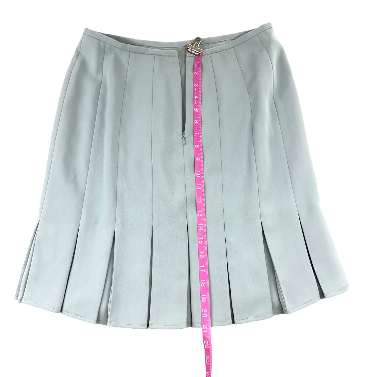 Vintage Votrenom Light Blue Grey Pleated Coquette & Preppy Mini Skirt