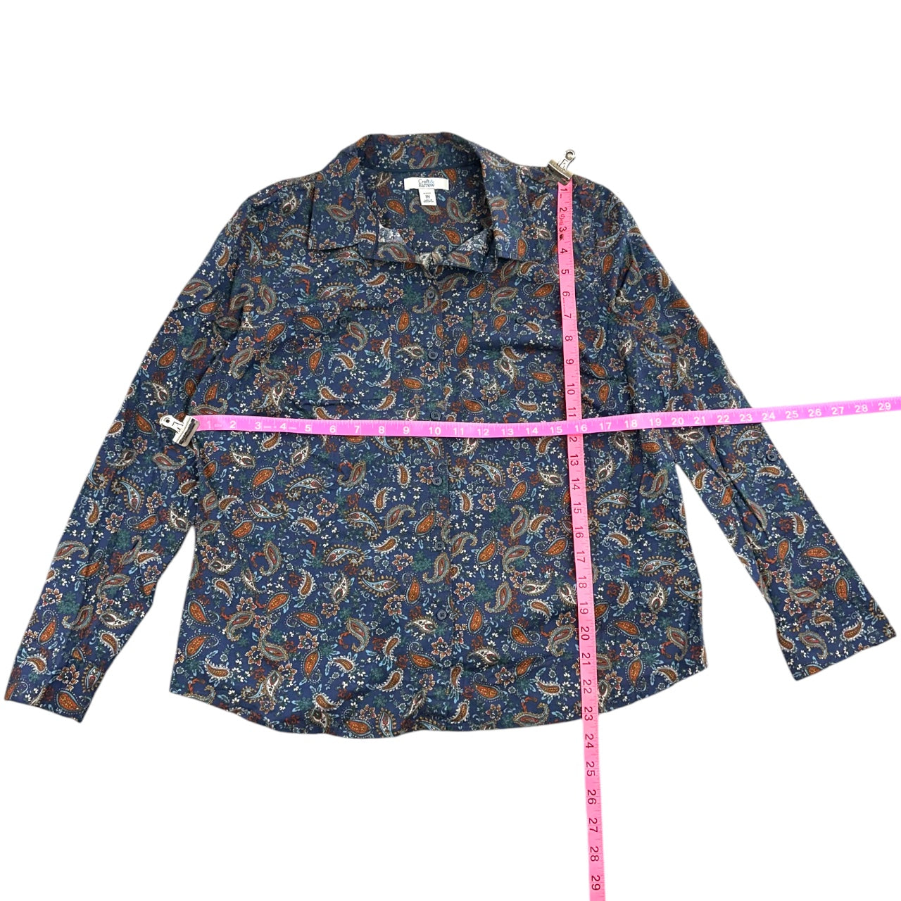 Vintage 90s Croft & Barrow Paisley Button Down