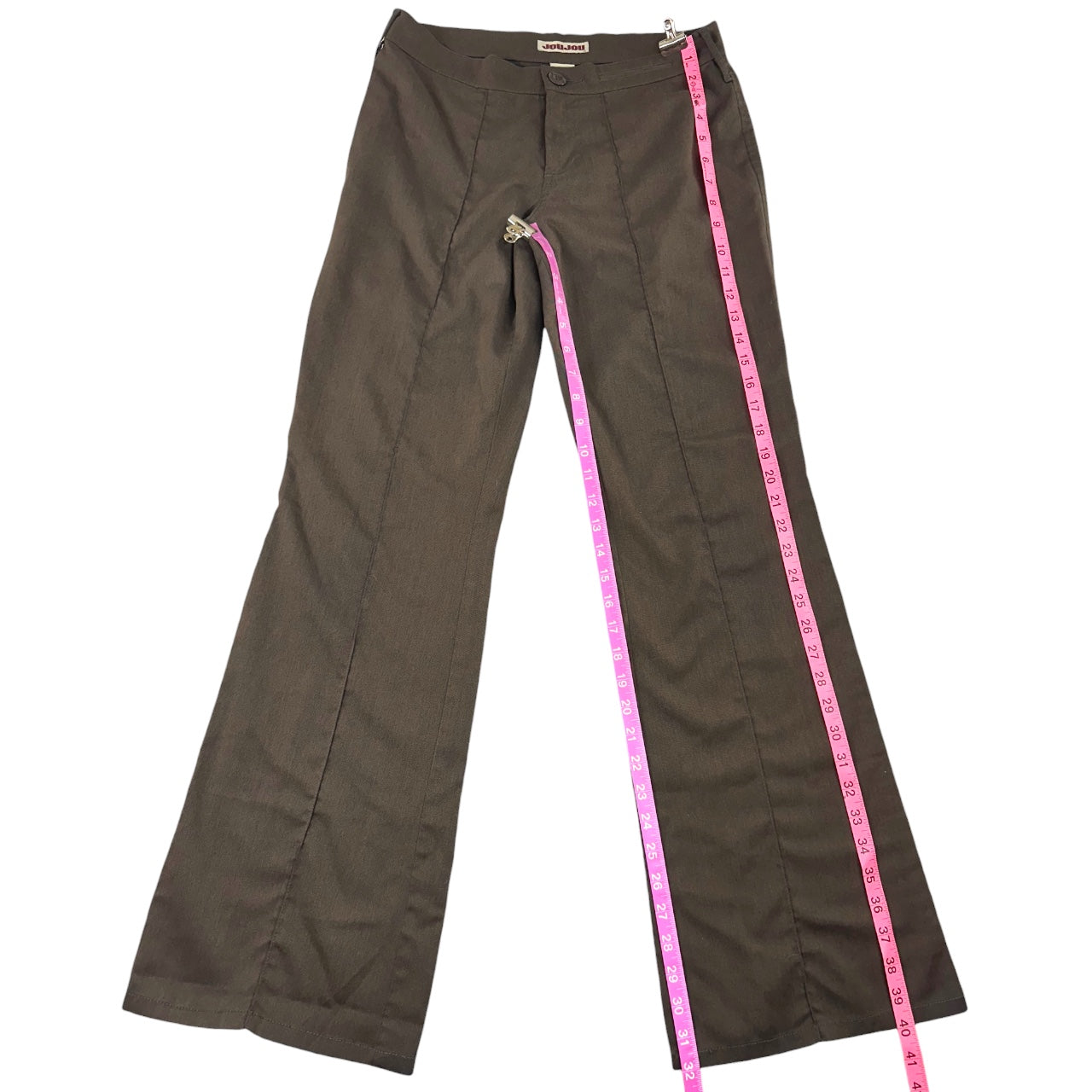 Vintage 90s Joujou Brown Flared Mid Rise Trousers