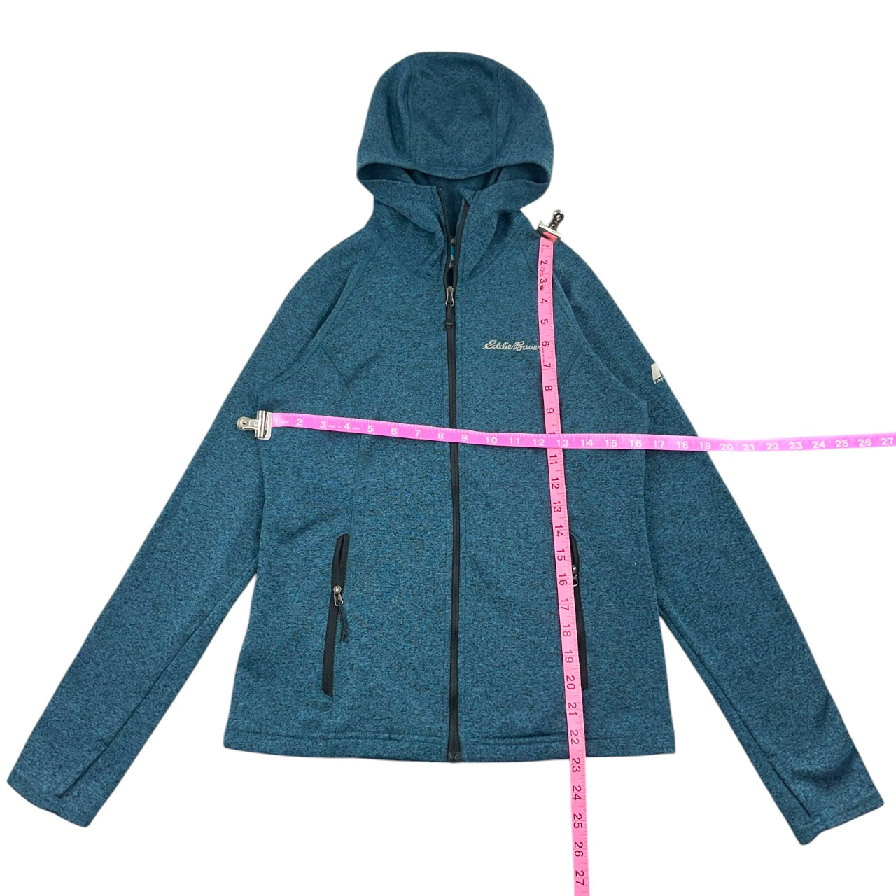 Gorpcore Eddie Bauer First Ascent Heathered Teal Fleece Hoodie