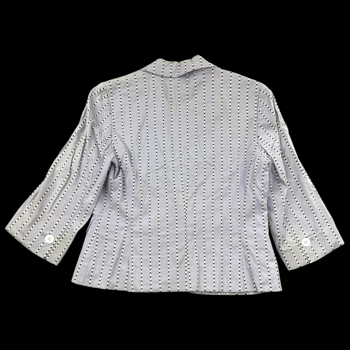 Ann Taylor LOFT Vintage Inspired Lavender Polka Dot Blazer 3/4 Sleeve