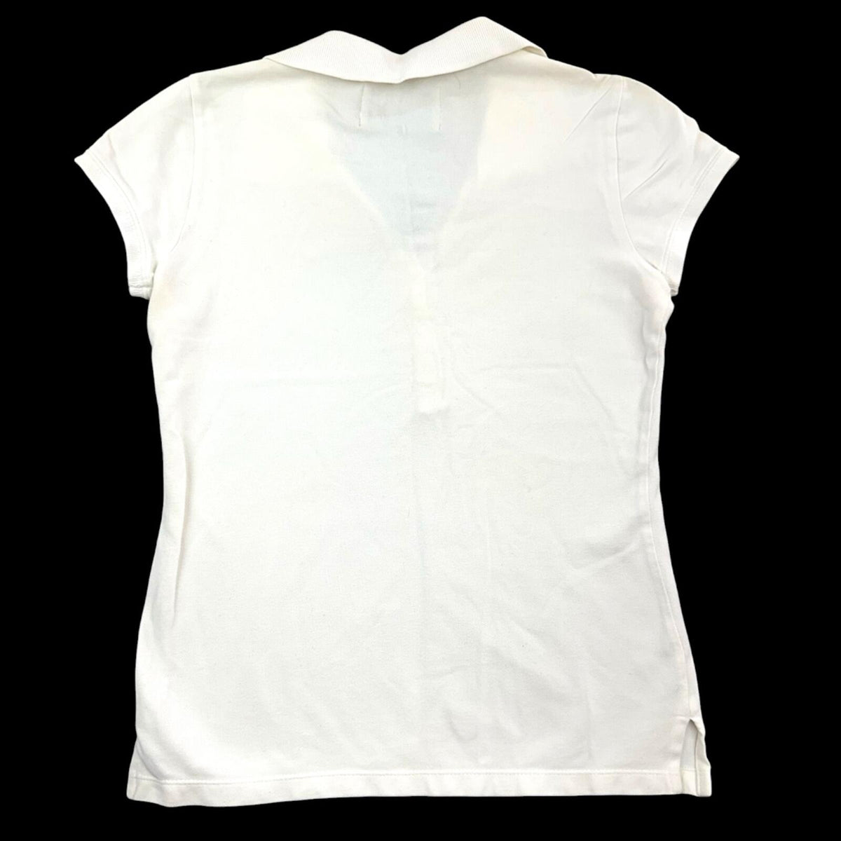 Aeropostale White Fitted Pique Polo Shirt