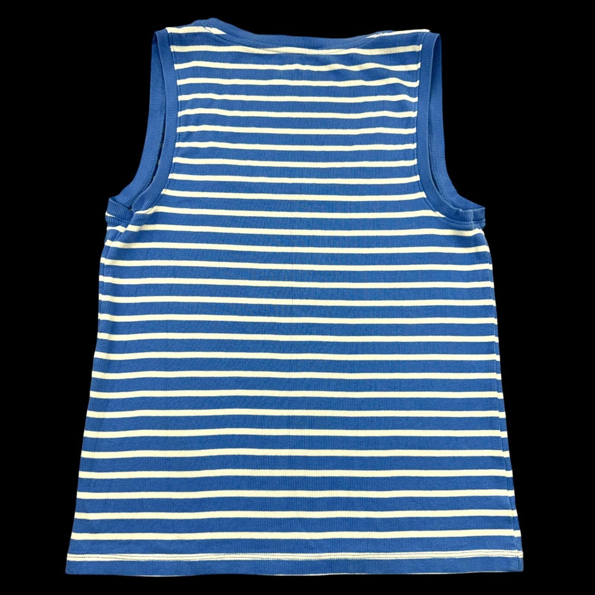LOFT Blue and White Striped Tank Top 90s Minimalist Coastal Grandma