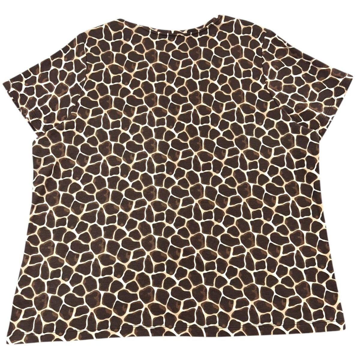 Croft & Barrow Bold Giraffe Print Short Sleeve Tee