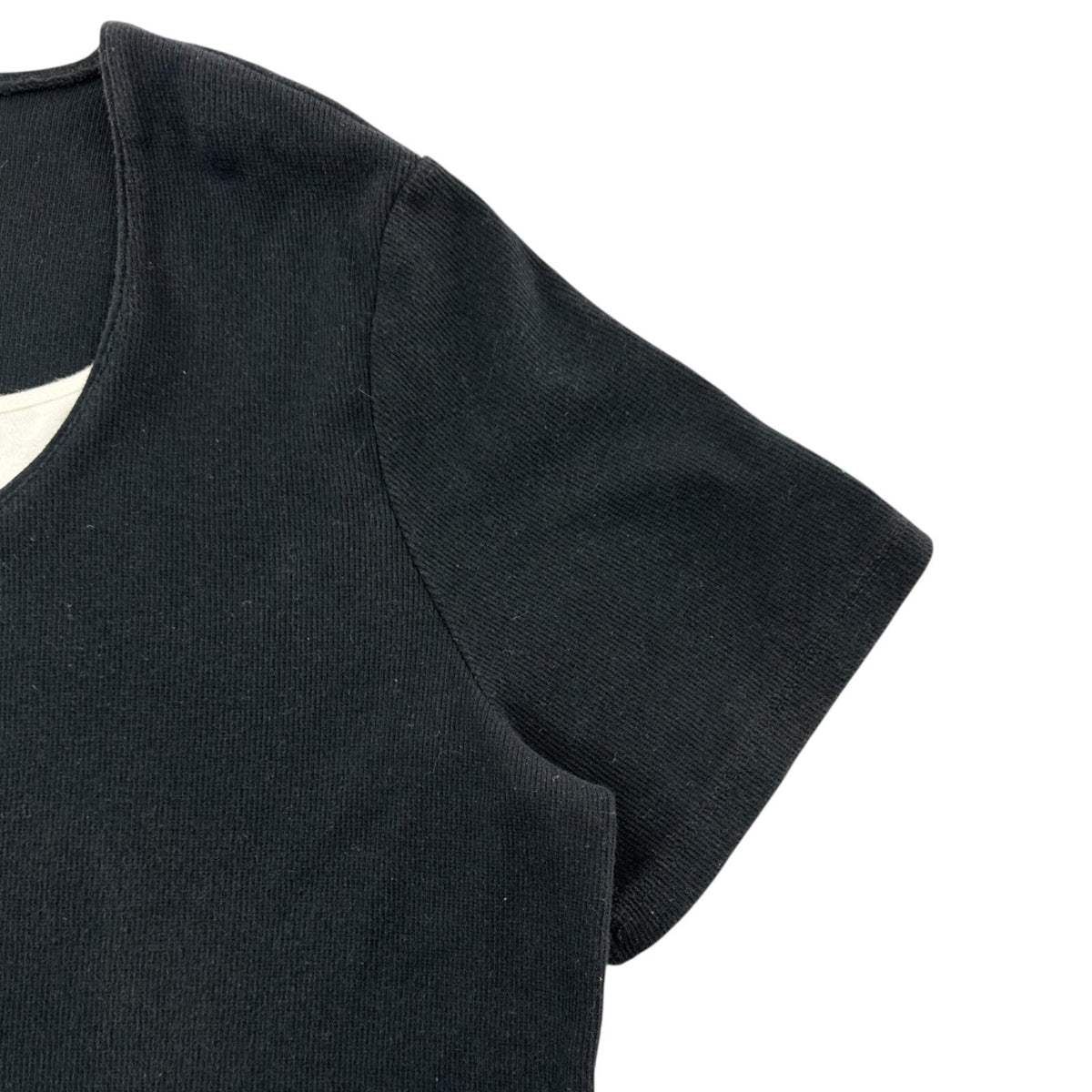 Croft & Barrow Black & White Faux Layered Office Siren Tee