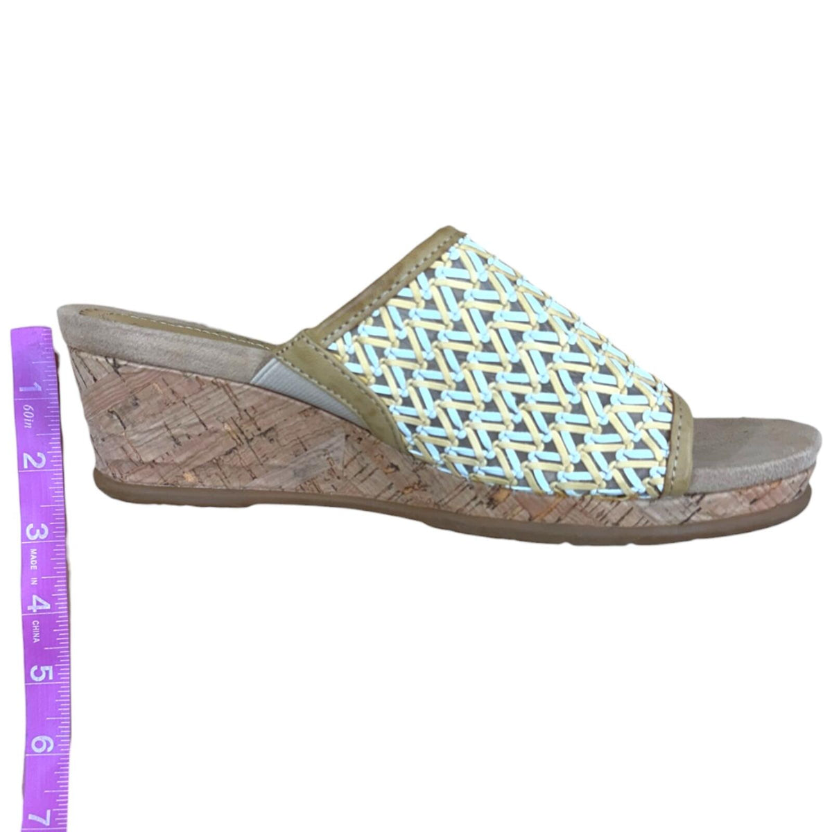Baretraps Wedges Boho Chic Multitonal Woven Cork Wedge Sandals
