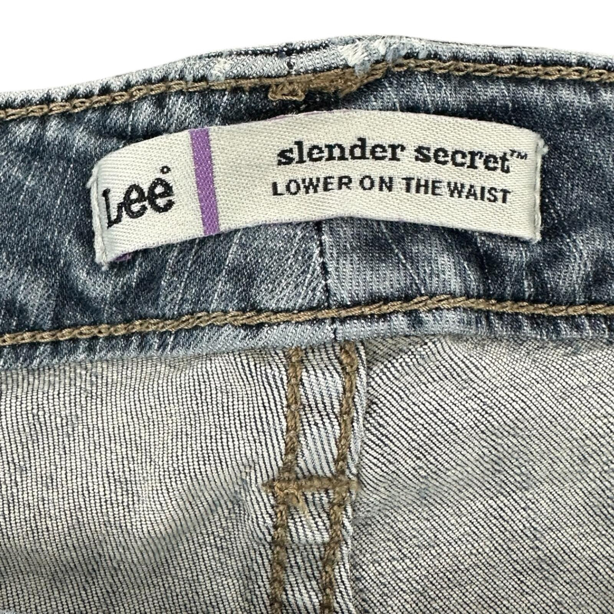 Lee Y2K Medium Wash Flare Jeans with Signature Back Pocket Embroidery Indie
