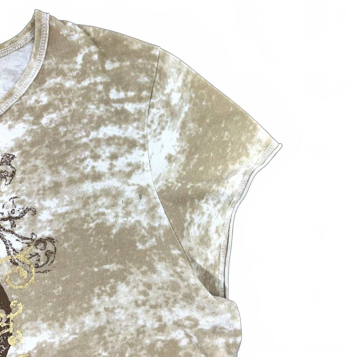Arizona Jean Co. Tan Tie Dye Ornate Graphic Tee