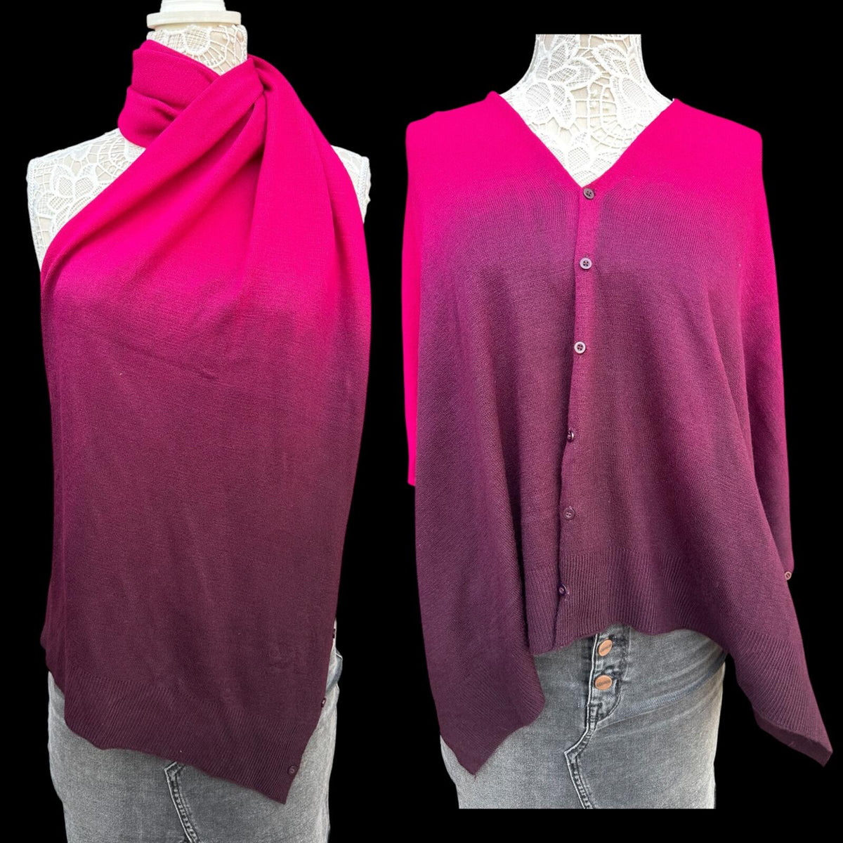 Ombré Merlot Multi Way Convertible Wrap