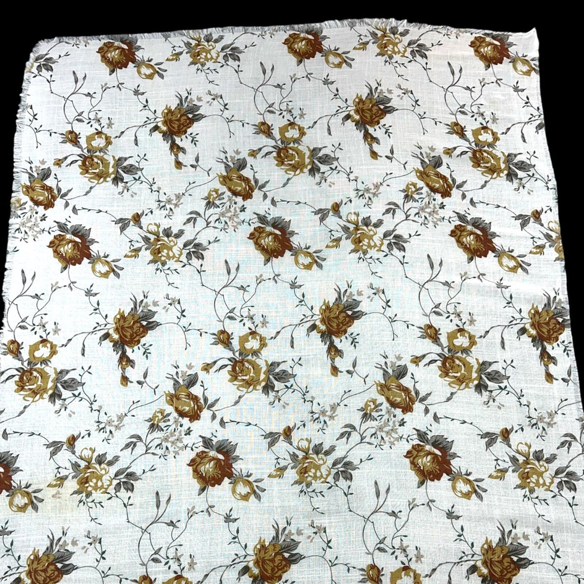 Vintage Meadow Floral Linen Blend Scarf