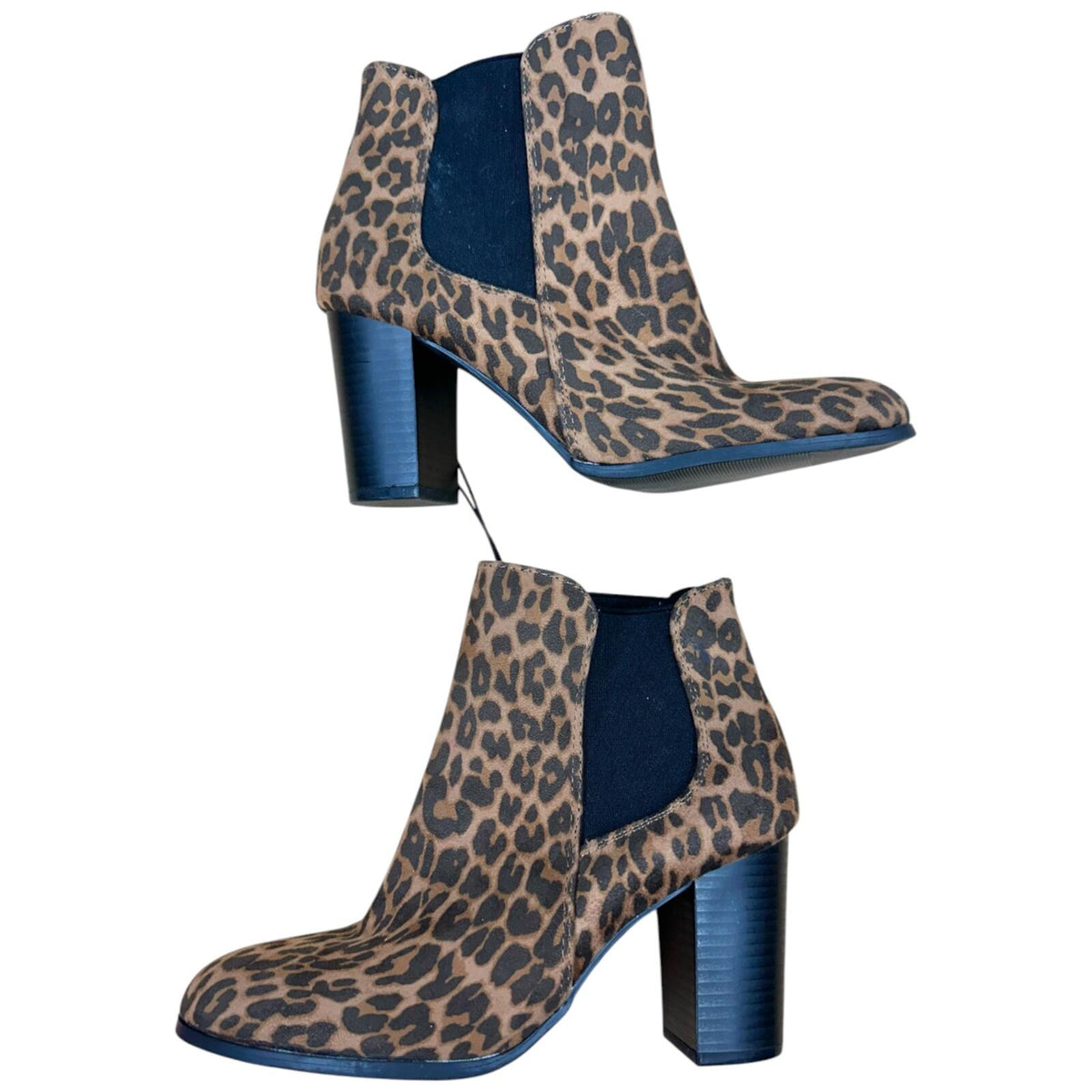 NWT No Boundaries Leopard Print Chelsea Ankle Boots