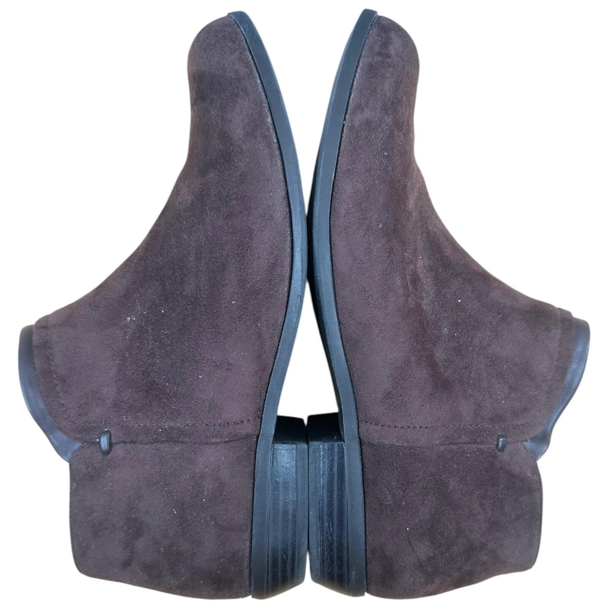 Comfortview Bexley Bootie Ankle Boots Brown Suede Like Leather Trim