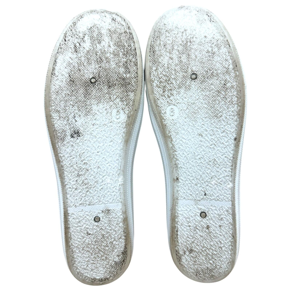 Serra A Line Woven Flats Beige Cream with Gold Metallic Threads
