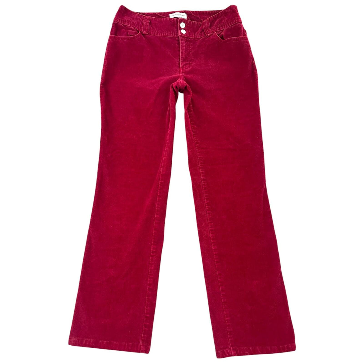 Christopher & Banks Ruby Red Corduroy Pants Modern Fit Office Casual Preppy