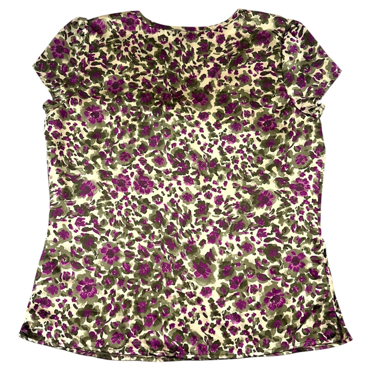 Chanteuse Floral Garden Ruffle Neck Blouse