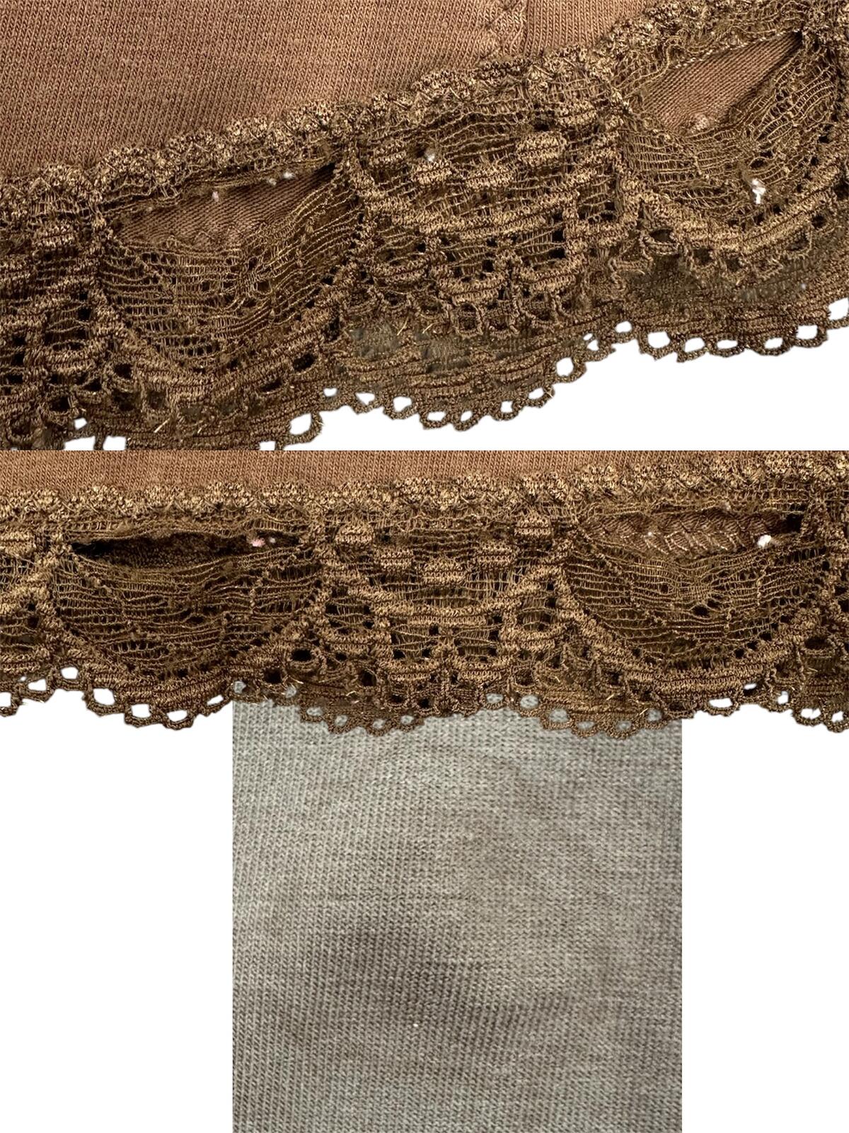 Coldwater Creek Brown Lace Trim Tank Top Y2K Casual Feminine Summer Layer