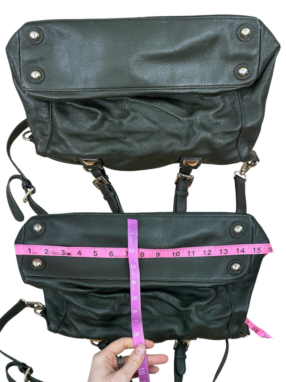 Michael Kors Olive Green Leather Satchel Bag
